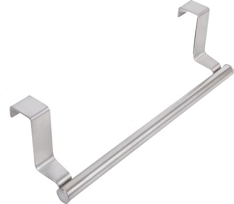 over cabinet 9 towel bar brushed stainless steel|over the cabinet towel holder.